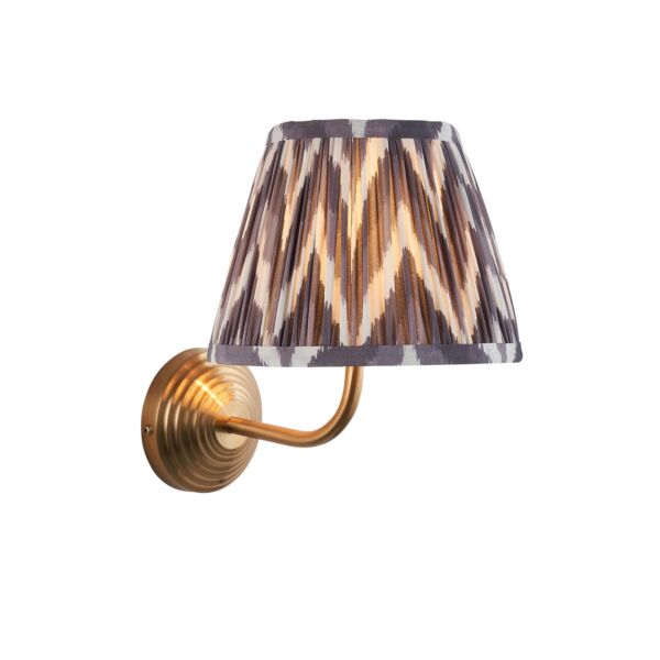 Endon Lighting - Obelisk Arc & Zigzag 20cm - 115998 - Aged Brass Grey Wall Light
