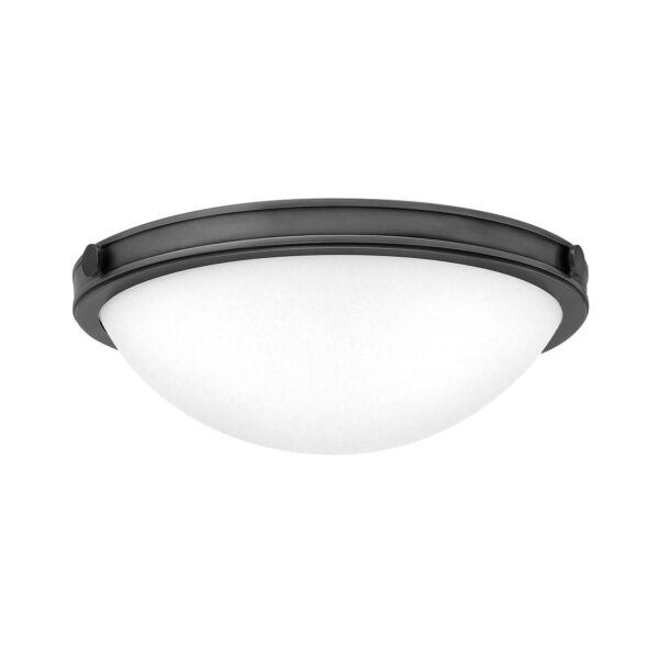Hinkley Lighting - Collier - HK-COLLIER-F-S-BX - Black Frosted Glass 2 Light Flush Ceiling Light