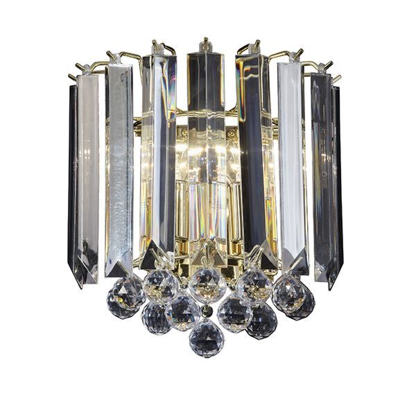 Endon Lighting - Fargo - FARGO-WBBP - Brass Clear 2 Light Wall Washer Light