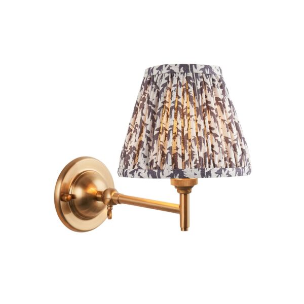 Endon Lighting - Dome Fold & Leaf 16cm - 115637 - Aged Brass Grey Wall Light