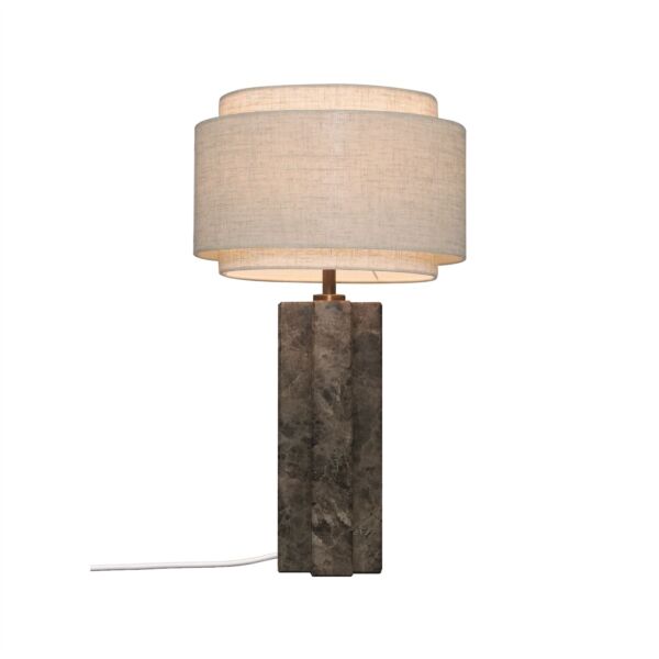 Nordlux - Takai - 2320445018 - Brown Marble Brass Natural Table Lamp With Shade