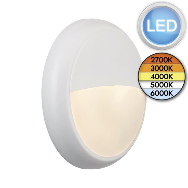 Saxby Lighting - Saxby HeroULTRA - 113961 & 113967 - LED White Opal IP65 Outdoor Sensor Bulkhead Light