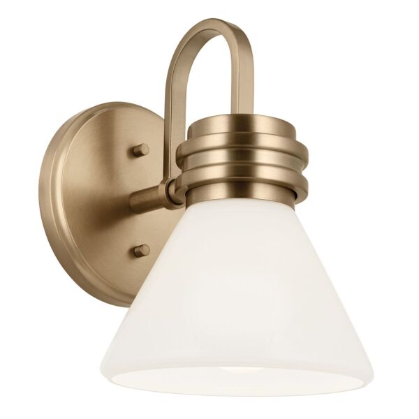 Kichler Lighting - Farum - KL-FARUM1-CPZ - Light Bronze Opal Glass IP44 Bathroom Wall Light
