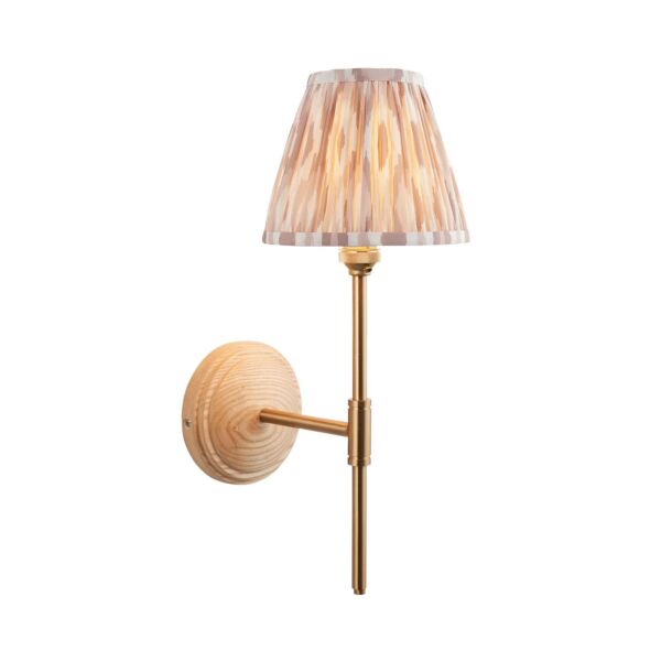 Endon Lighting - Wood T Bar & Ikat 16cm - 115836 - Ash Wood Neutral Wall Light