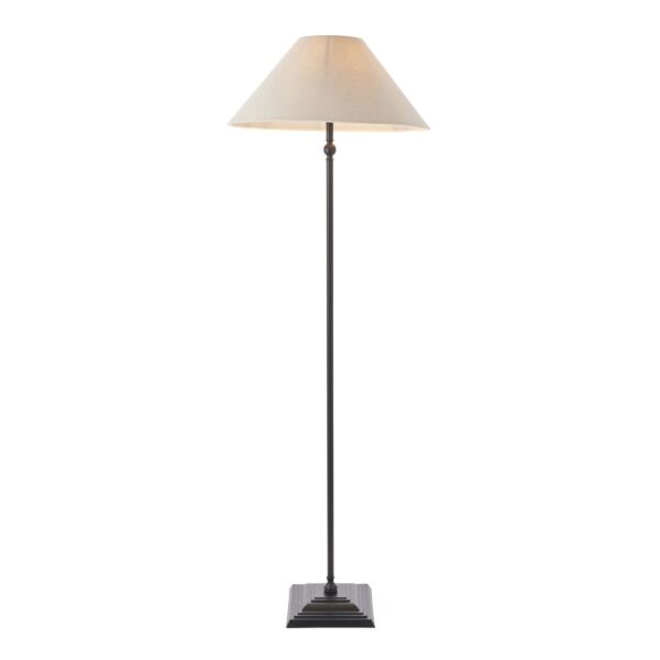 Endon Lighting - Lille - 117830 - Black Natural Floor Lamp