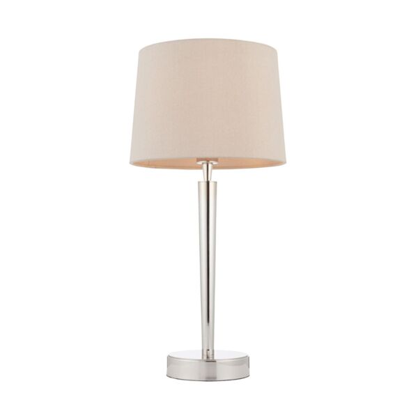 Endon Lighting - Syon - 72175 - Nickel Marble USB Power Output Table Lamp With Shade