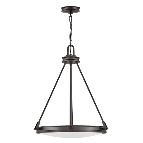 Hinkley Lighting - Collier - HK-COLLIER-P-BX - Black Frosted Glass 4 Light Ceiling Pendant Light