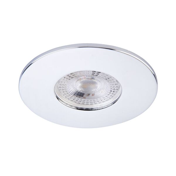 Saxby Lighting - Saxby ShieldONE 75 - 109806 & 113293 - Chrome Fixed Recessed Fire Rated Ceiling Downlight
