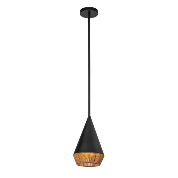Elstead Lighting - Daphne - ALM-DAPHNE-P-S-MB - Black Rope Ceiling Pendant Light