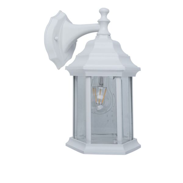 Lutec - Dorset - 5290102053 - White Clear Glass IP44 Outdoor Wall Light