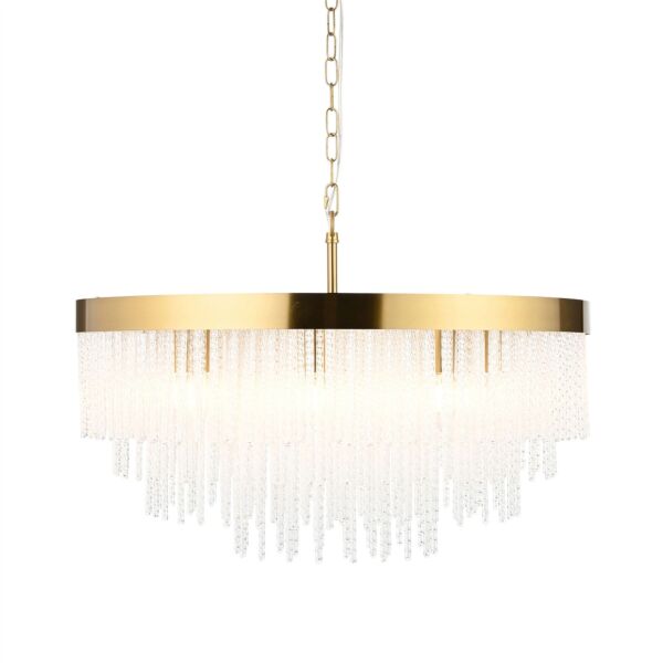 Endon Lighting - Anistoria - 115347 - Aged Brass Clear Glass 9 Light Ceiling Pendant Light