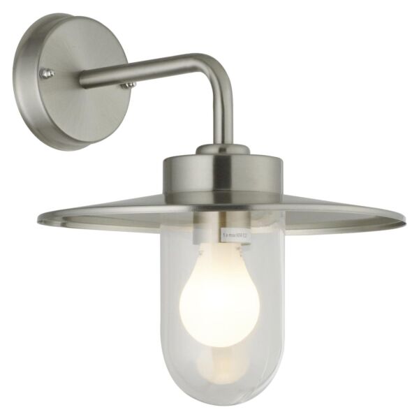Montreal - Brushed Stainless Steel Outdoor Wall Light