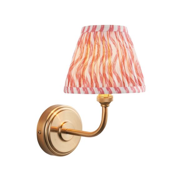 Endon Lighting - Step Arc & Ripple 16cm - 115749 - Aged Brass Pink Wall Light