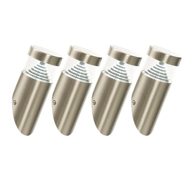 Set of 4 Inca - Outdoor Stainless Steel LED Wall Lights