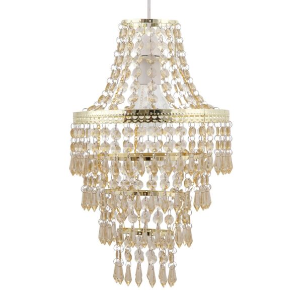 Gold Tiered Chandelier Style Light Shade