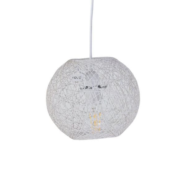 Abaca - White 8" Globe Ceiling Light Shade