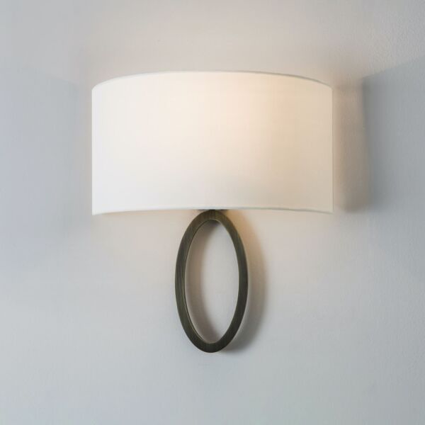 Astro Lighting - Lima 1318009 & 5026001 - Bronze Wall Light with White Shade