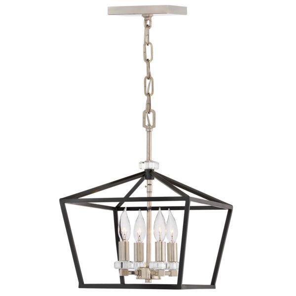 Quintiesse - Stinson - QN-STINSON-4P-M-BK - Black Nickel 4 Light Ceiling Pendant Light