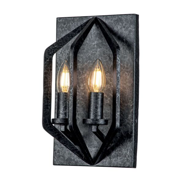 Quoizel Lighting - Vanguard - QZ-VANGUARD2-OK - Black 2 Light Wall Light