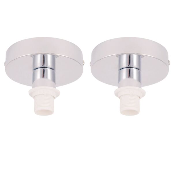 Set of 2 x E14 Flush Ceiling Mounts for Easy Fit Shades