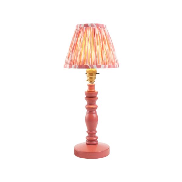 Endon Lighting - Bibury & Ikat 16cm - 115904 - Pink Aged Brass Table Lamp With Shade