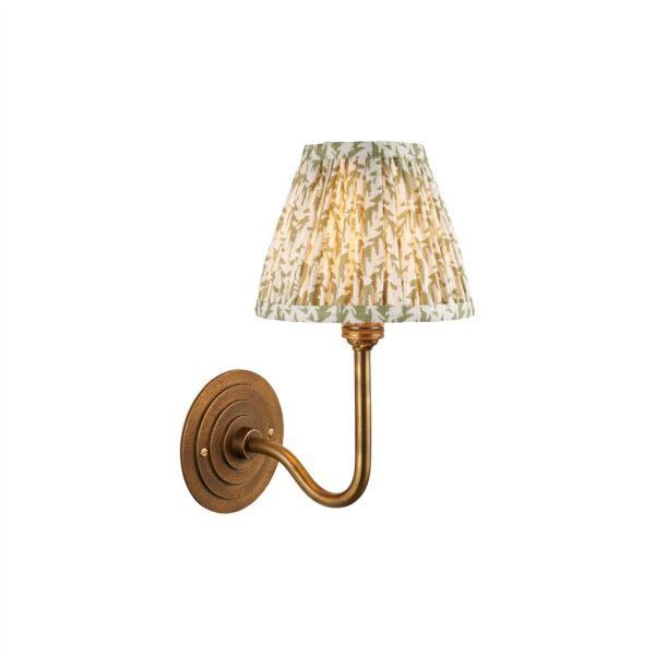 Endon Lighting - Halo - 115463 - Antique Brass Green Wall Light