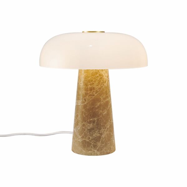 Nordlux - Glossy - 2520015009 - Beige Marble White Glass Table Lamp