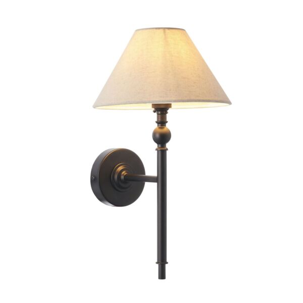 Endon Lighting - Lille - 117826 - Black Natural Wall Light