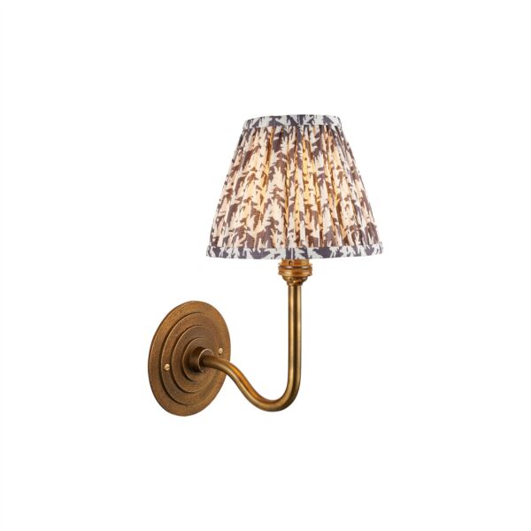 Endon Lighting - Halo - 115459 - Antique Brass Grey Wall Light