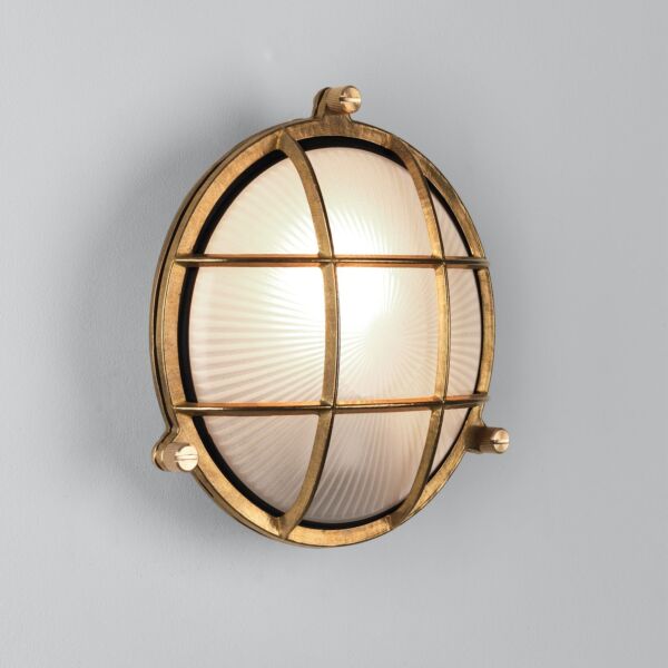 Astro Lighting - Thurso Round 1376005 - Cast Brass IP44 Wall Light