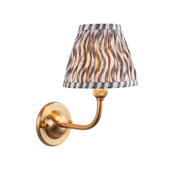 Endon Lighting - Dome Arc & Ripple 16cm - 115593 - Aged Brass Grey Wall Light