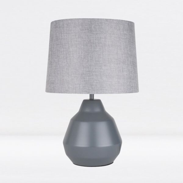 Grey 39cm Touch Lamp with Grey Shade