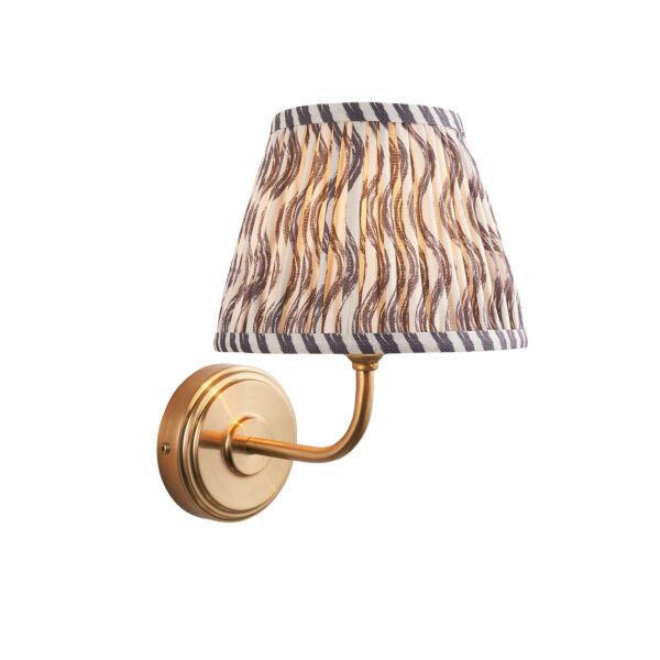 Endon Lighting - Step Arc & Ripple 20cm - 116048 - Aged Brass Grey Wall Light
