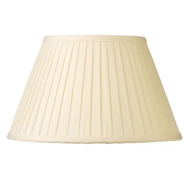Pleated - 45cm Cream Faux Silk Shade for Table or Floor Lamp