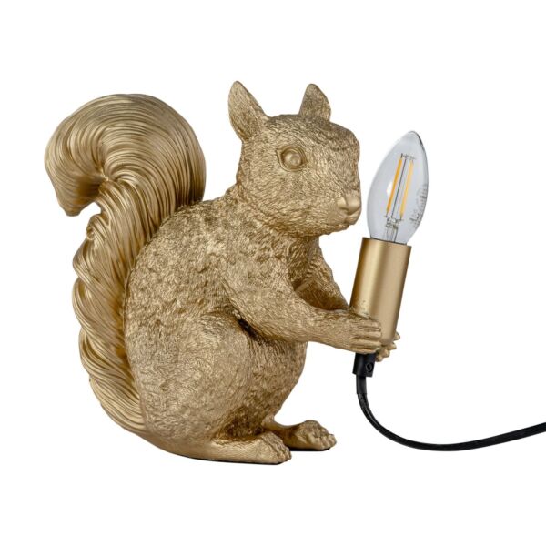 Squirrel - Gold Squirrel Table Lamp
