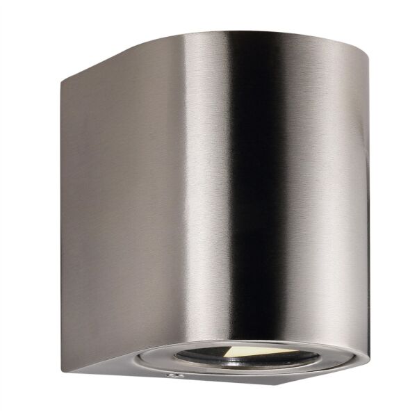 Nordlux - Canto 2 - 49701034 - LED Stainless Steel Clear Glass 2 Light IP44 Outdoor Wall Washer Light