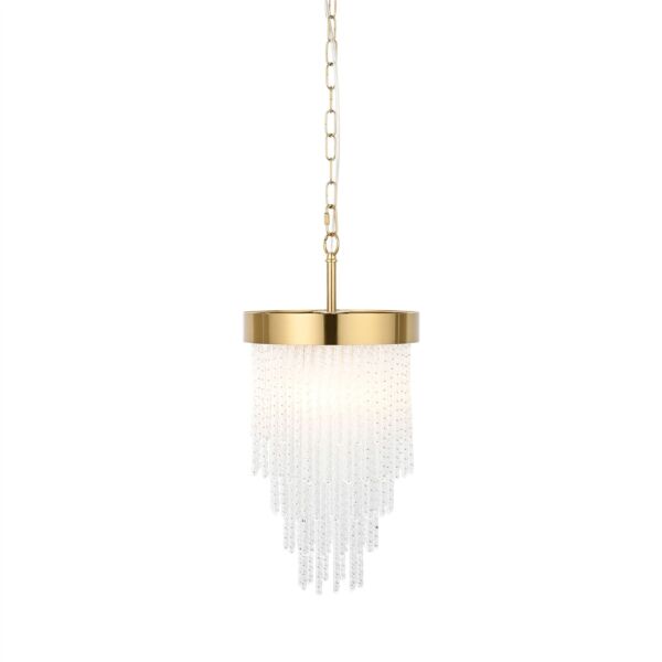 Endon Lighting - Anistoria - 115345 - Aged Brass Clear Glass Ceiling Pendant Light