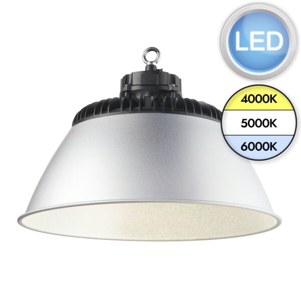 Saxby Lighting - AltumPRO CCT - 111662 & 111664 - LED Black Brushed Aluminium IP65 Aluminium Shade Ceiling Pendant Light