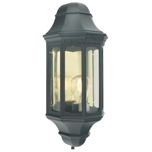 Elstead - Norlys - Malaga M8-BLACK Half Lantern