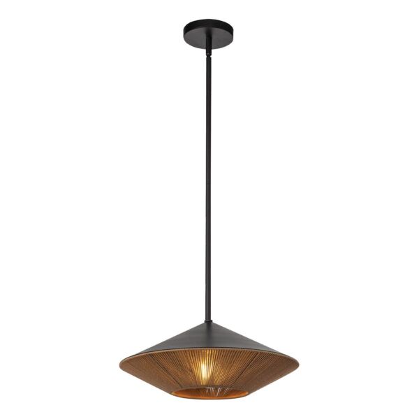 Elstead Lighting - Daphne - ALM-DAPHNE-P-L-MB - Black Rope Ceiling Pendant Light