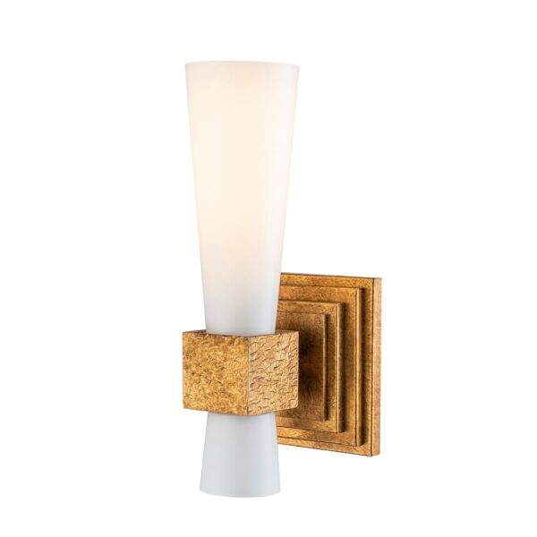 Elstead Lighting - Kristy - KRISTY-1WB-DG-OPAL - Distressed Gold Opal Glass Wall Light