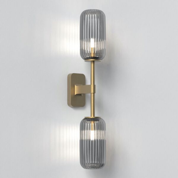 Astro Lighting - Tacoma Twin 1429008 - IP44 Antique Brass Wall Light Excluding Shade