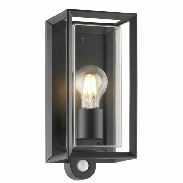 Brandon - Black Motion Sensor Outdoor Wall Light