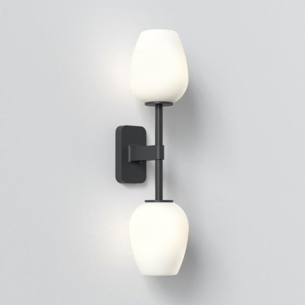 Astro Lighting - Tacoma Twin 1429005 - IP44 Matt Black Wall Light Excluding Shade