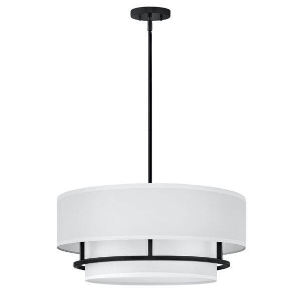 Hinkley Lighting - Graham - HK-GRAHAM-L-BK - Black 4 Light Flush Ceiling Light