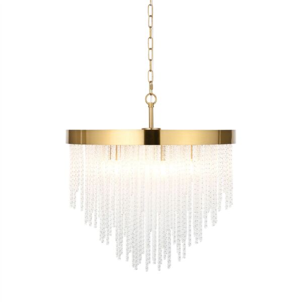 Endon Lighting - Anistoria - 115346 - Aged Brass Clear Glass 5 Light Ceiling Pendant Light
