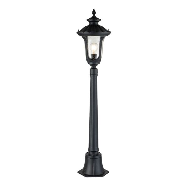 Elstead Lighting - Chicago - CC4-S-BK - Black Clear Seeded Glass IP44 Outdoor Post Light