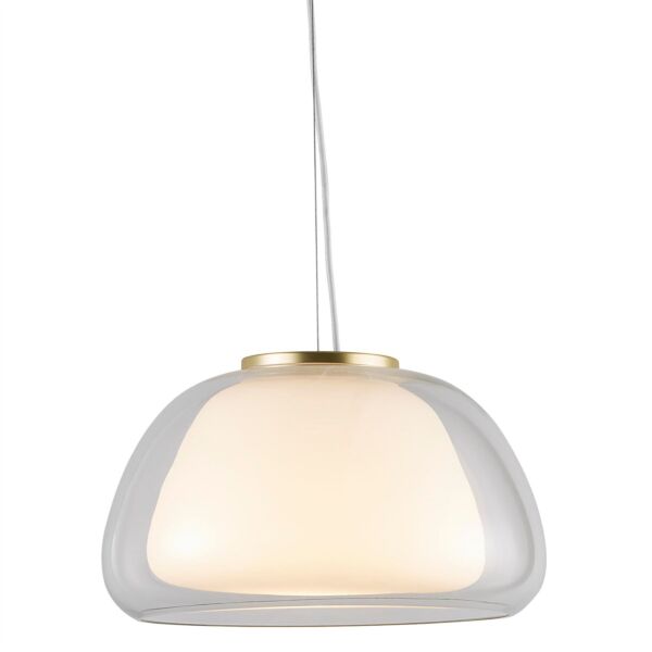 Nordlux - Jelly - 2010783001 - Brushed Brass Clear Glass Opal Ceiling Pendant Light