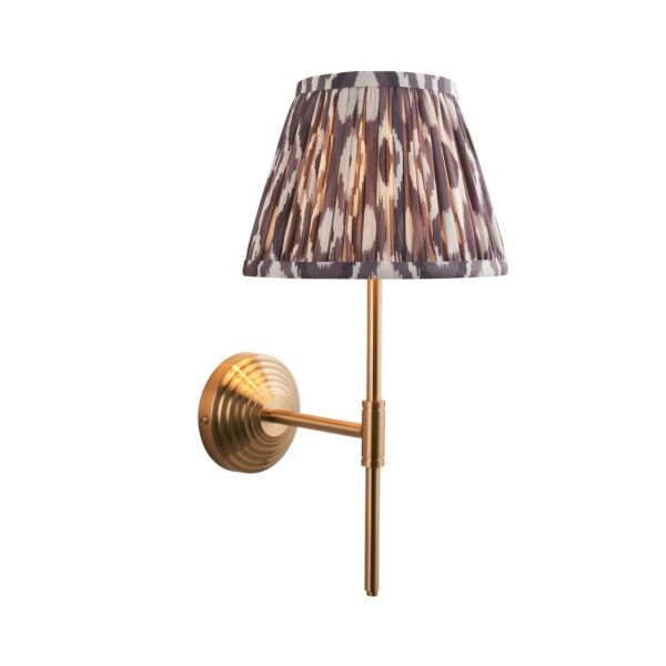 Endon Lighting - Obelisk T Bar & Ikat 20cm - 116022 - Aged Brass Grey Wall Light