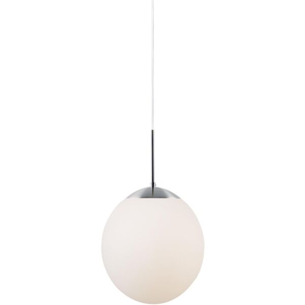 Nordlux - Cafe 20 - 39563001 - Brushed Chrome Opal Glass Ceiling Pendant Light